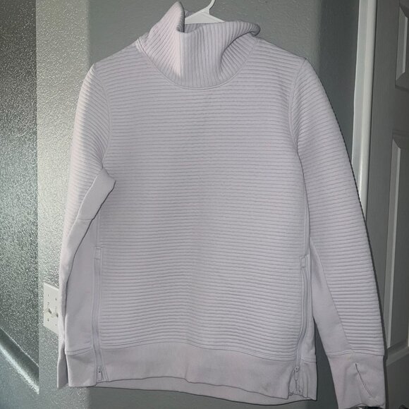 All in Motion Lavender Quilted Funnel Neck Pullover | Athleisure Sweatshirt | Si - Picture 5 of 6